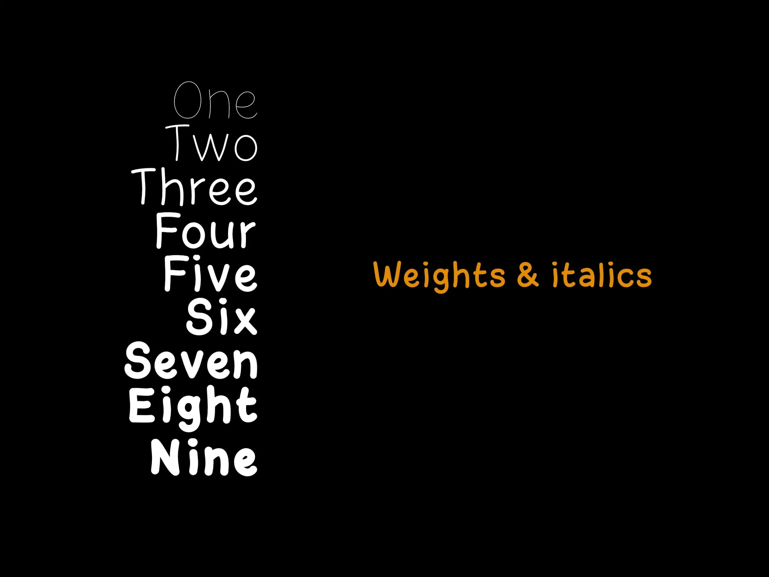 Little Whimsy Font weights